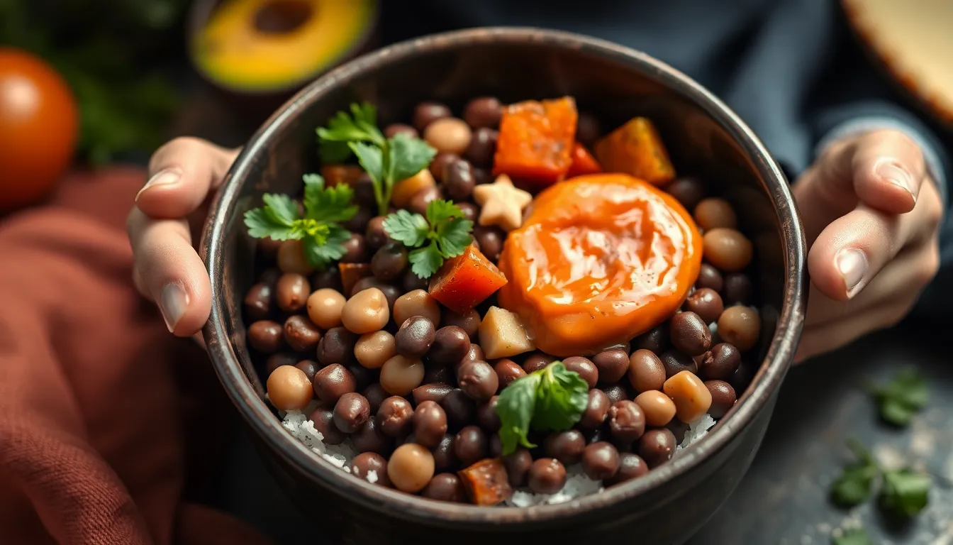 Photo: A black bean bowl a dietitian packs for lunch and dinner alike
