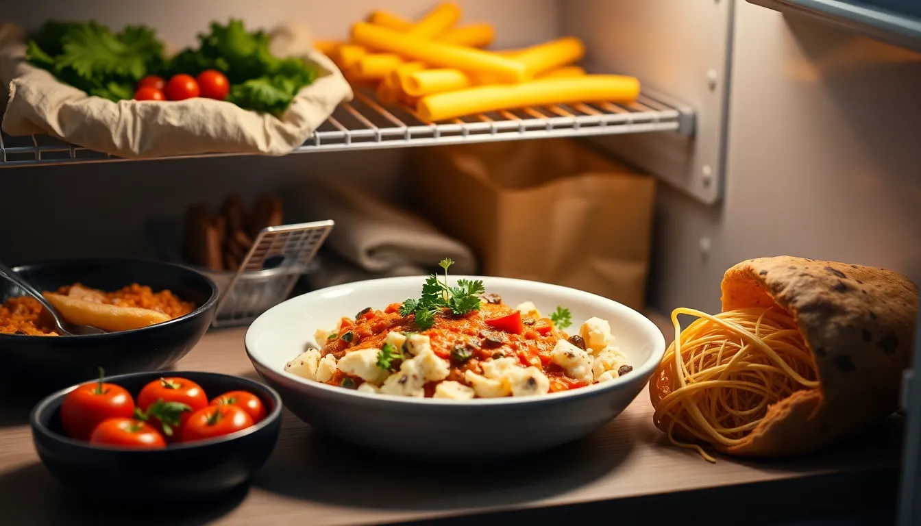 Photo: Pantry ingredients laid out on kitchen counter
