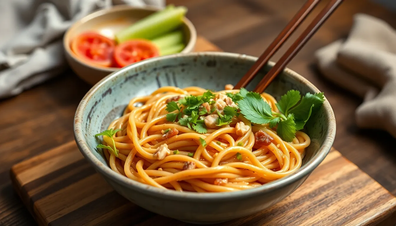 Photo: The peanut noodle bowl a food writer makes when inspiration runs low