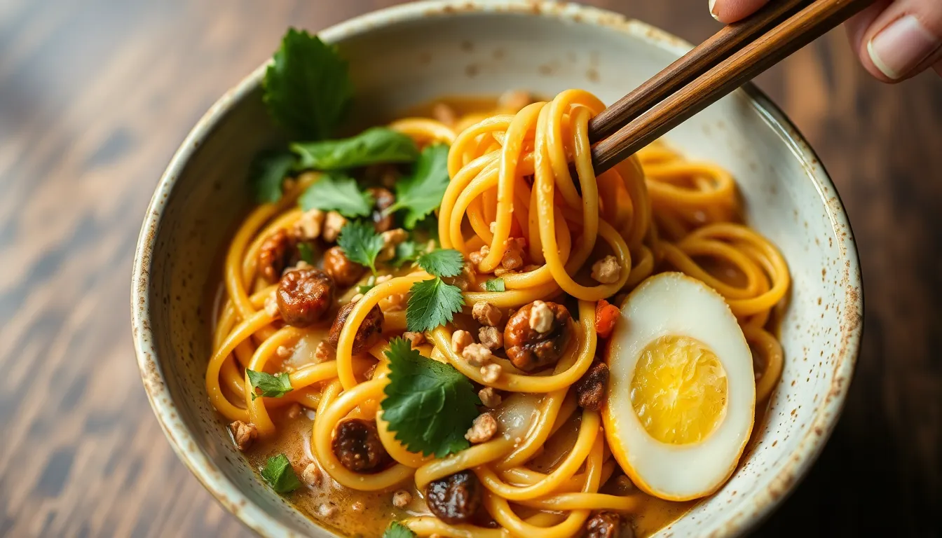 Photo: The peanut noodle bowl a food writer makes when inspiration runs low